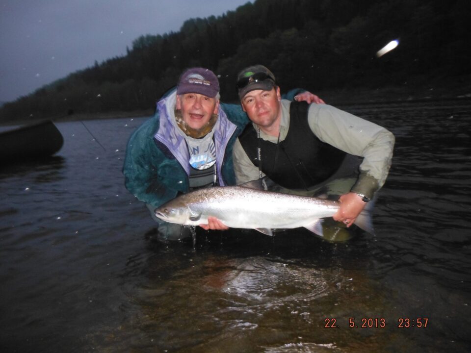 Guest Alex and a nice Salmon