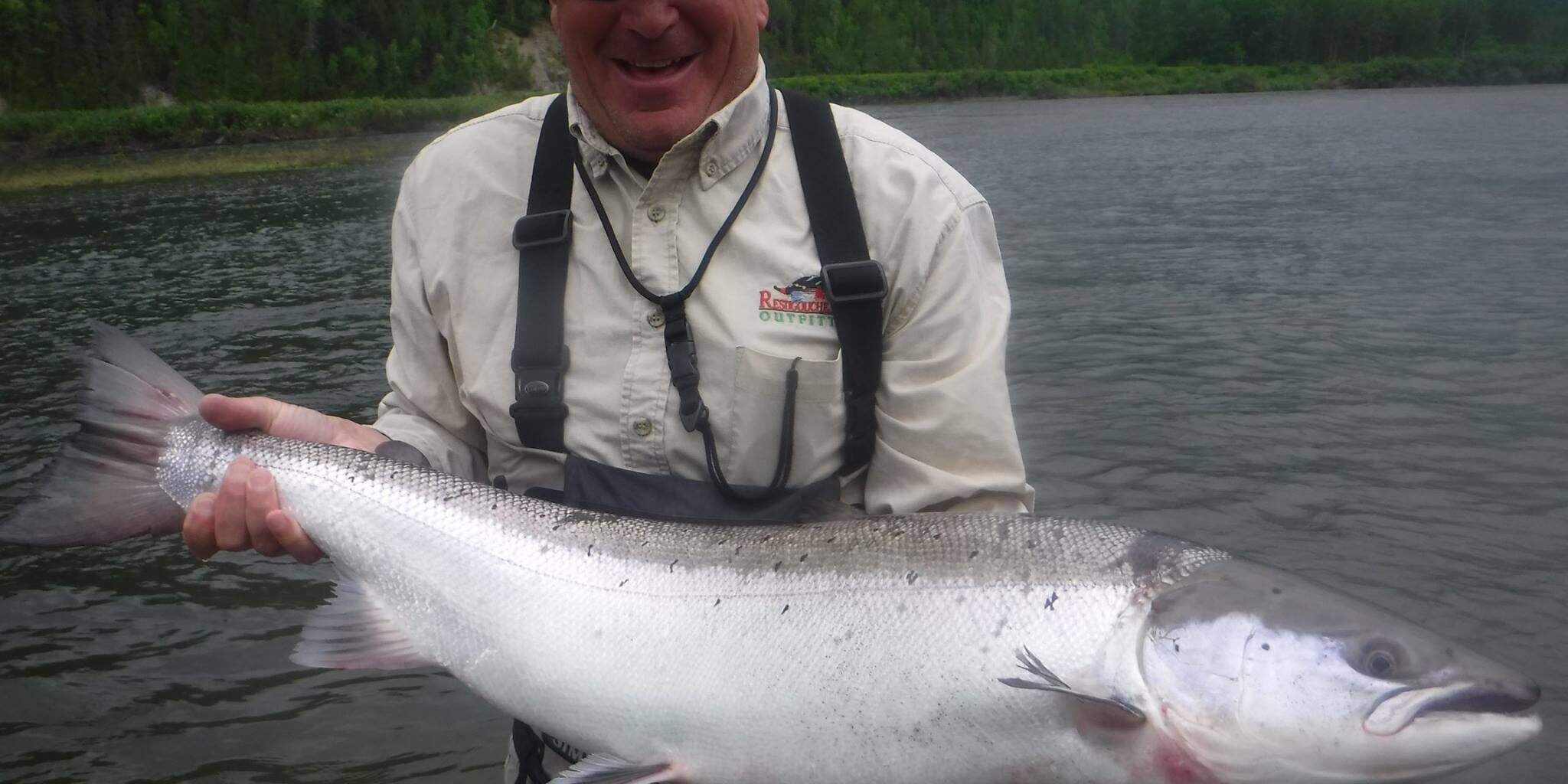 Greg and a 20lb salmon from this morning