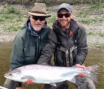 Toby and Mike with another Restigouche River Biggie!