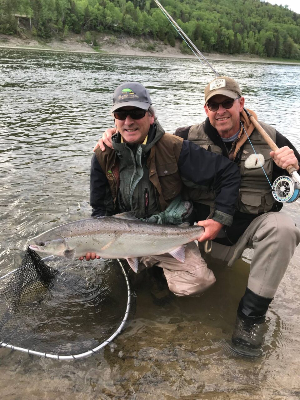 Mark and a bright atlantic salmon