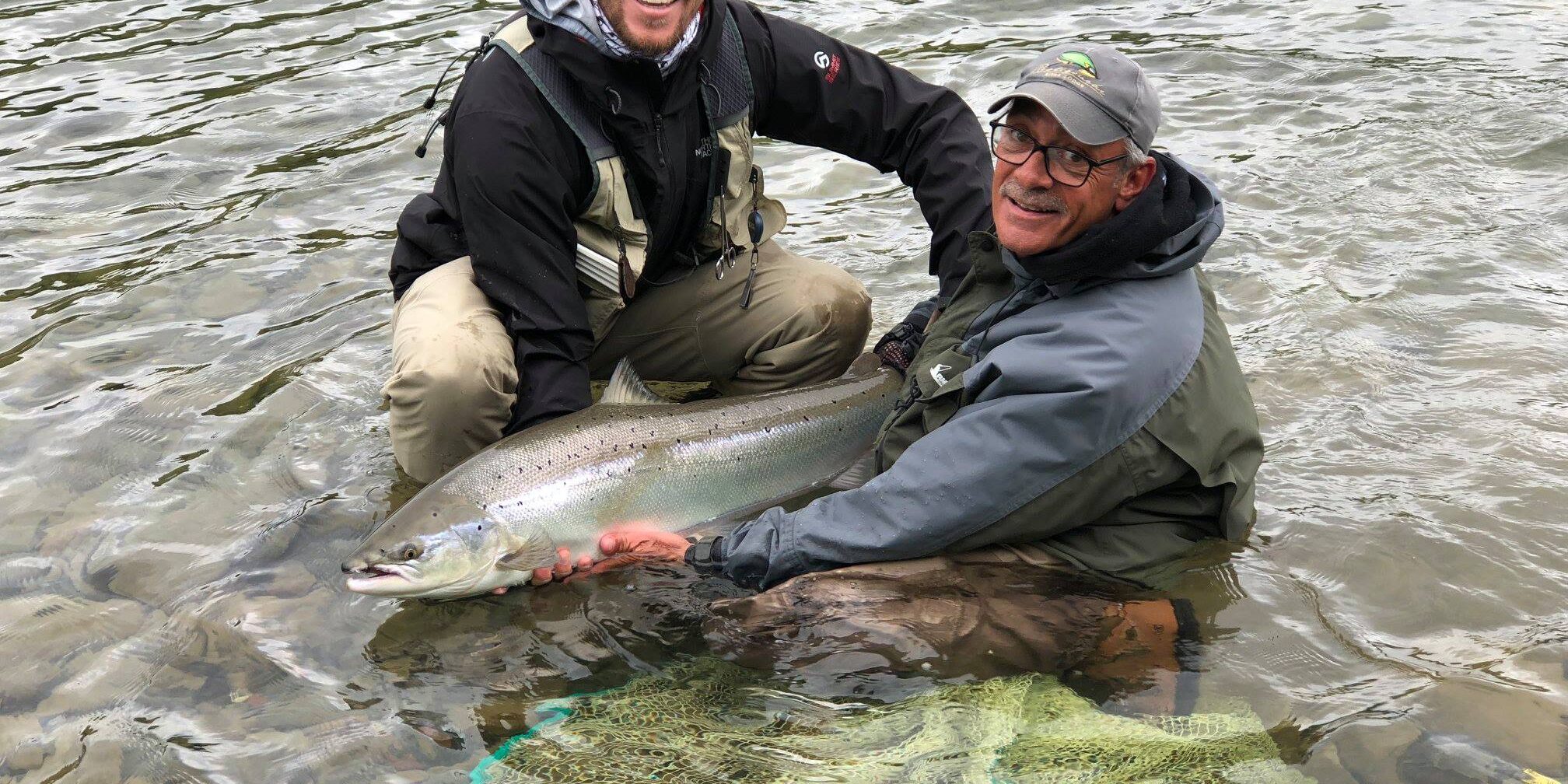 David Wood III and a hefty salmon.