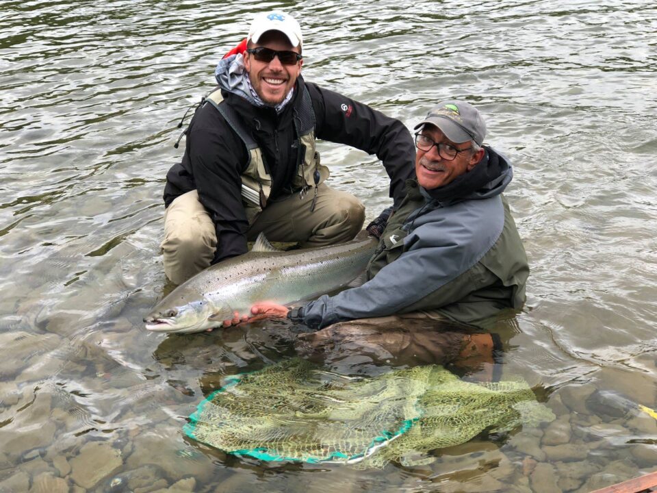 David Wood III and a hefty salmon.
