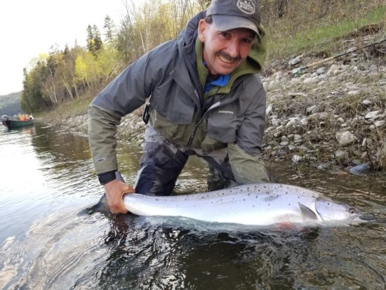 Mark Huber and nice Restigouche Atlantic salmon