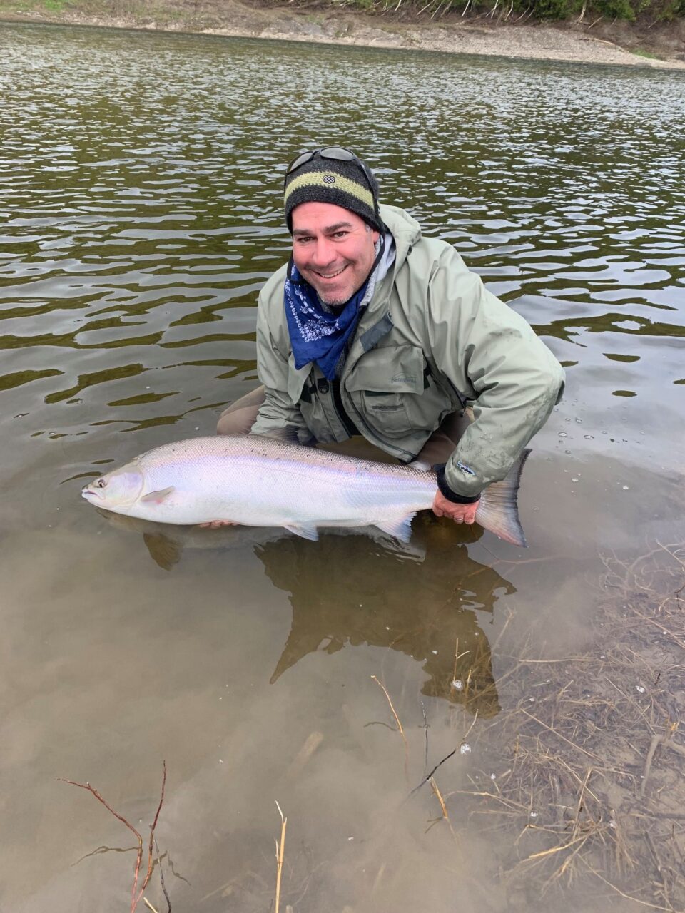 Anthony with another ledges salmon!